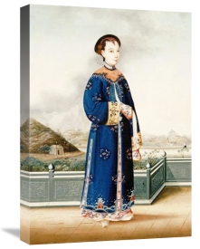 Chinese School - An Elegantly Dressed Chinese Hong Merchant's Wife