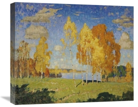 Konstantin Ivanovich Gorbatov - Landscape With Birch Trees
