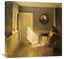 Peter Ilsted - A Girl Reading In An Interior