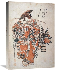 Okumura Masanobu - A Beauty Wearing Festival Garb