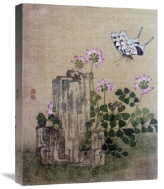 Jing Yi - Silk Leaf From An Album of Flower and Bird Paintings