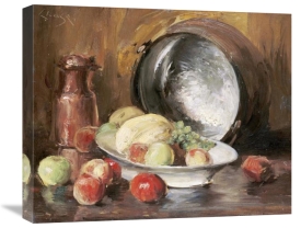 William Merritt Chase - Still Life With Fruit and Copper Pot