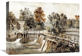 Currier and Ives - The Mill-Dam at Sleepy Hollow