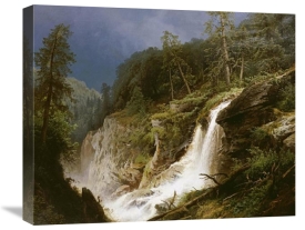Hermann Herzog - Western Waterfall