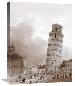 Jean-Baptiste Isabey - The Leaning Tower