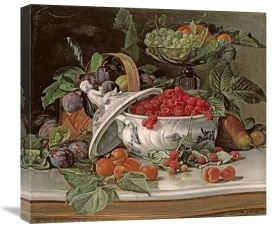 Sophus Pedersen - Plums, Grapes and Raspberries