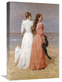 Isidore Verheyden - Elegant Women on a Beach
