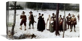 George Henry Boughton - Pilgrims Going To Church