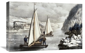 Currier and Ives - Ice Boat Race On The Hudson