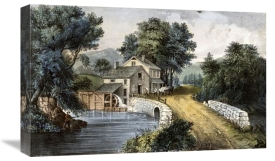 Currier and Ives - Roadside Mill