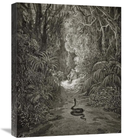 Gustave Dore - Satan As A Serpent, Enters Paradise In Search Of Eve (from Milton's 
