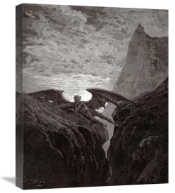 Gustave Doré - Satan resting on the Mountain (from Milton's 