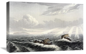 John Franklin - Canoe Broaching To In a Gale of Wind at Sunrise