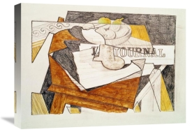 Juan Gris - Still Life With a Newspaper and a Wooden Table