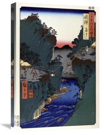 Hiroshige - Hida Province (Kago Watashi) Basket Ferry