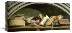 Master of The Aix Annunciation - Still Life: Shelf With Books