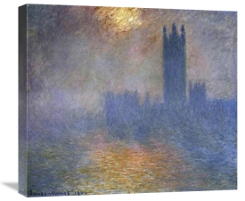 Claude Monet - London Parliament (Patch of Sun in the Fog)