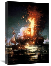 Edward Moran - Burning of the Frigate Philadelphia Tripoli Harbor, Feb 16, 1804