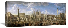 Giovanni Paolo Panini - Preparation of The Fireworks - Rome