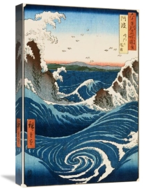 Hiroshige - Whirlpool and Waves at Naruto, Awa Province