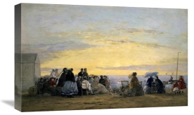Eugene Boudin - On the Beach, Sunset