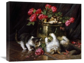 Leon-Charles Huber - Playful Kittens