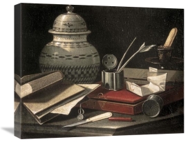 Cristoforo Monari - Still Life with Writing Accessories