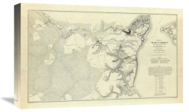 Henry L. Abbot - Civil War - Official Plan of The Siege of Yorktown Virginia, 1862