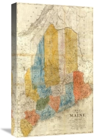 W. Anson - Map of Maine, 1843