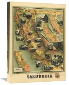 E. McD. Johnstone - The Unique Map of California, 1885