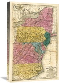 Samuel Augustus Mitchell - Map of the Middle States, 1839