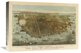 Charles R. Parsons - San Francisco Birds Eye View, 1878