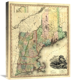 Henry S. Tanner - Maine, New Hampshire, Vermont, Massachusetts, Connecticut & Rhode Island, 1823