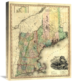 Henry S. Tanner - Maine, New Hampshire, Vermont, Massachusetts, Connecticut & Rhode Island, 1823