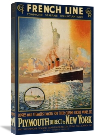 Harry Hudson Rodmell - French Line/Plymouth to New York/”Paris”