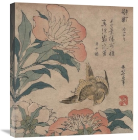 Hokusai - Peony & Canary, 1833