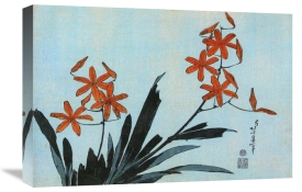 Hokusai - Orange Orchids
