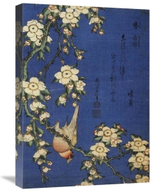 Katsushika Hokusai - Weeping Cherry and a Bullfinch, ca. 1834