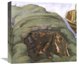 Michelangelo - Detail From The Last Judgement (Hell's Mouth)