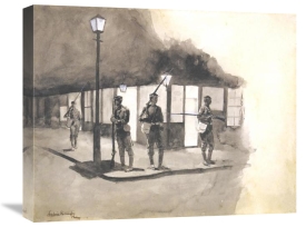 Frederic Remington - Illinois Natl Guards Picket In Streets Of Chicago