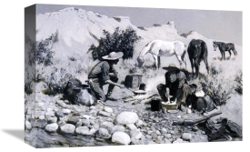 Frederic Remington - Prospectors Making Frying Pan Bread
