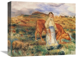 Pierre-Auguste Renoir - Shepherdess With Cow And Ewe