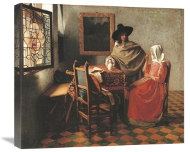 Johannes Vermeer - Gentleman And Woman Drinking