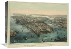 Unknown - Birds-eye view of Manhattan, New York