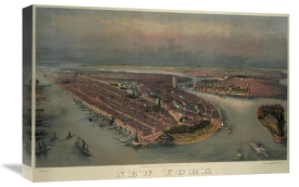 Unknown - Birds-eye view of Manhattan, New York