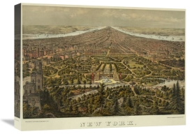 Unknown - Birds-eye view of Manhattan, New York