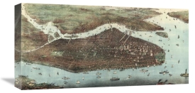 Unknown - Birds-eye view of Manhattan, New York