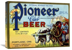 Vintage Booze Labels - Old Pioneer Club Beer