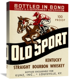Vintage Booze Labels - Old Sport Kentucky Straight Bourbon Whiskey