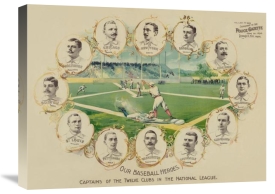 Vintage Sports - Our baseball heroes - captains of the twelve clubs in the National League
